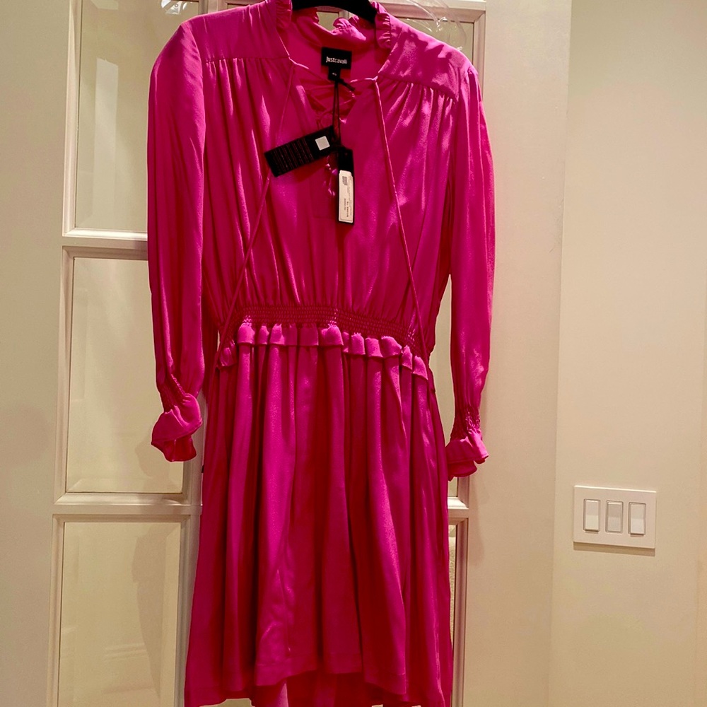 Just Cavalli dress. Made in Italy. Size Italian 40. 100% silk. Never worn.